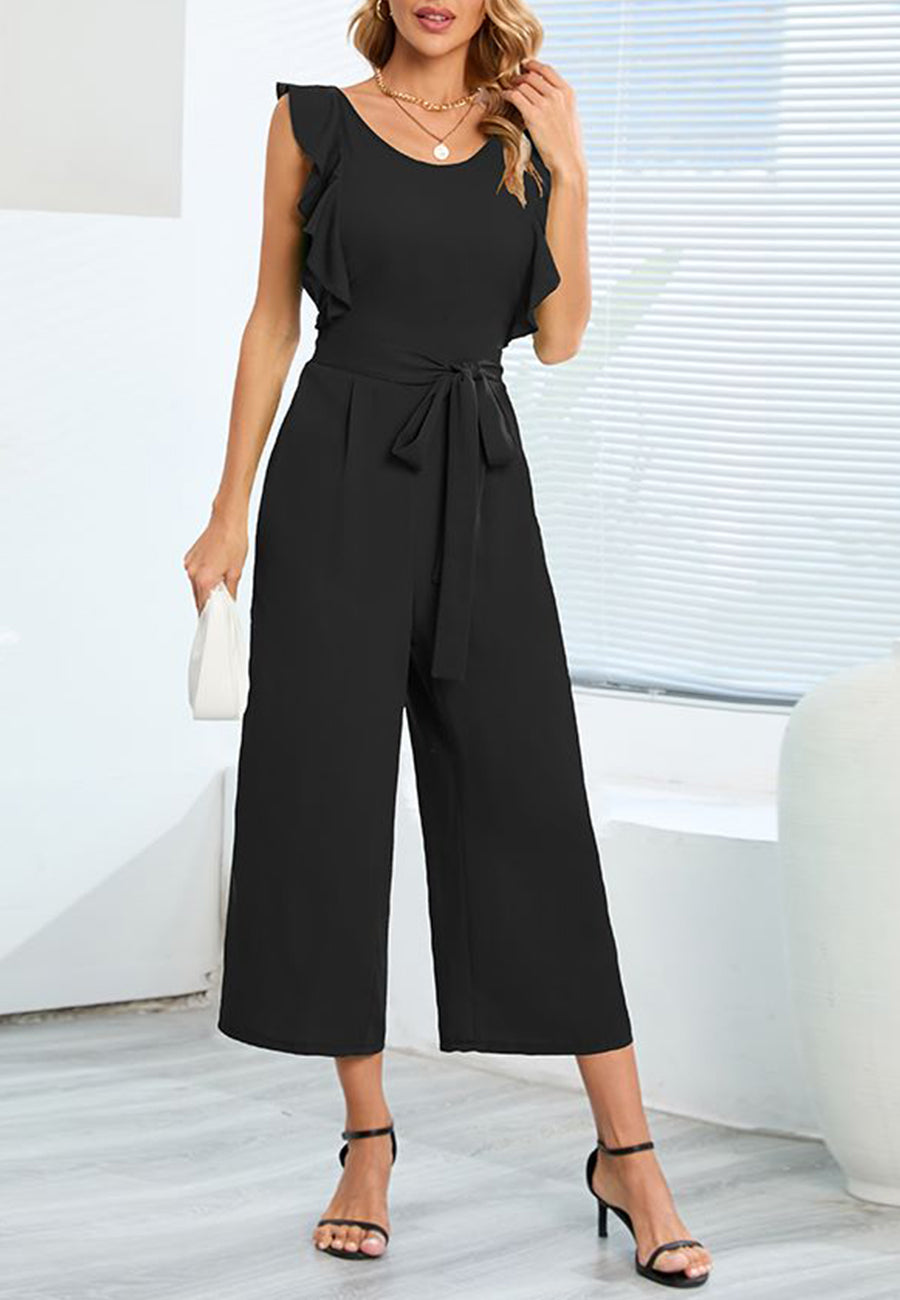 Mono corto con volantes en los hombros