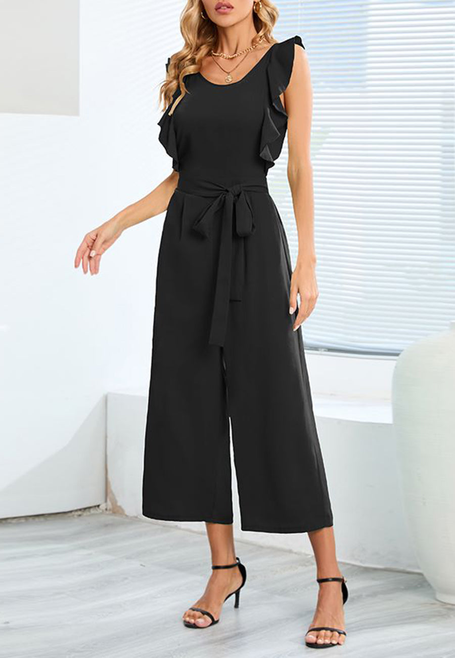 Mono corto con volantes en los hombros