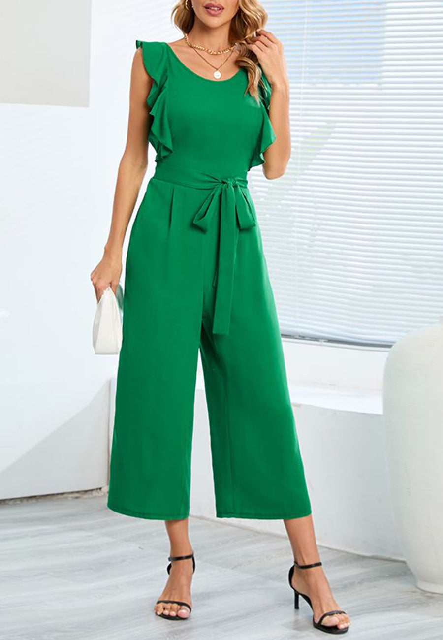 Mono corto con volantes en los hombros