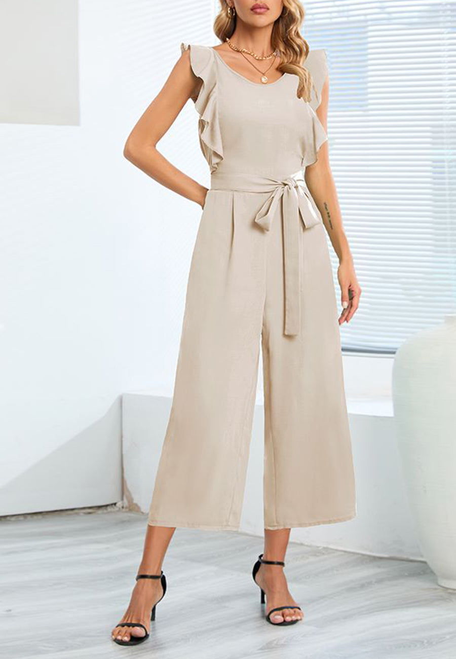 Mono corto con volantes en los hombros