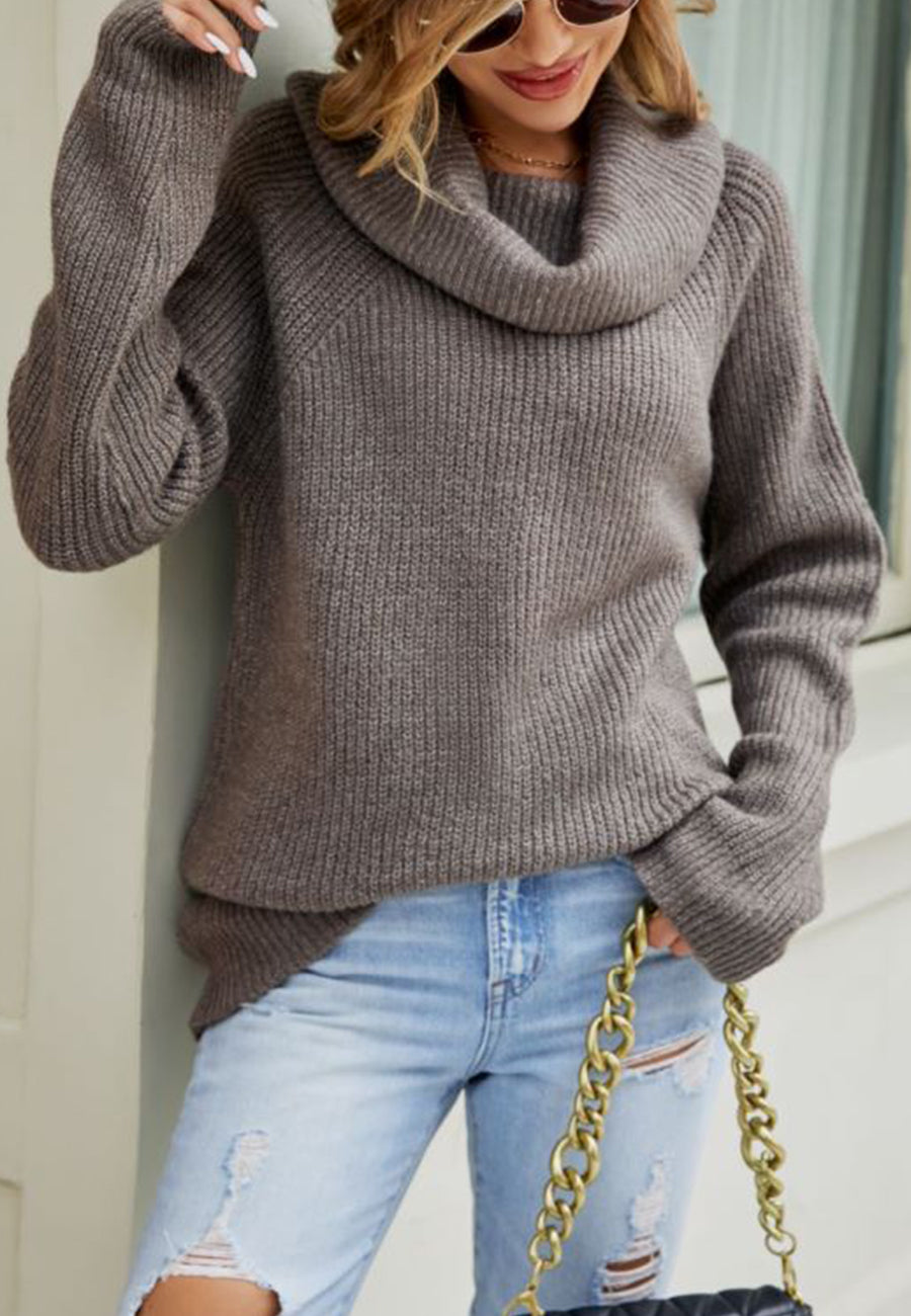 Cowl Neck Sailor Collar Sweater