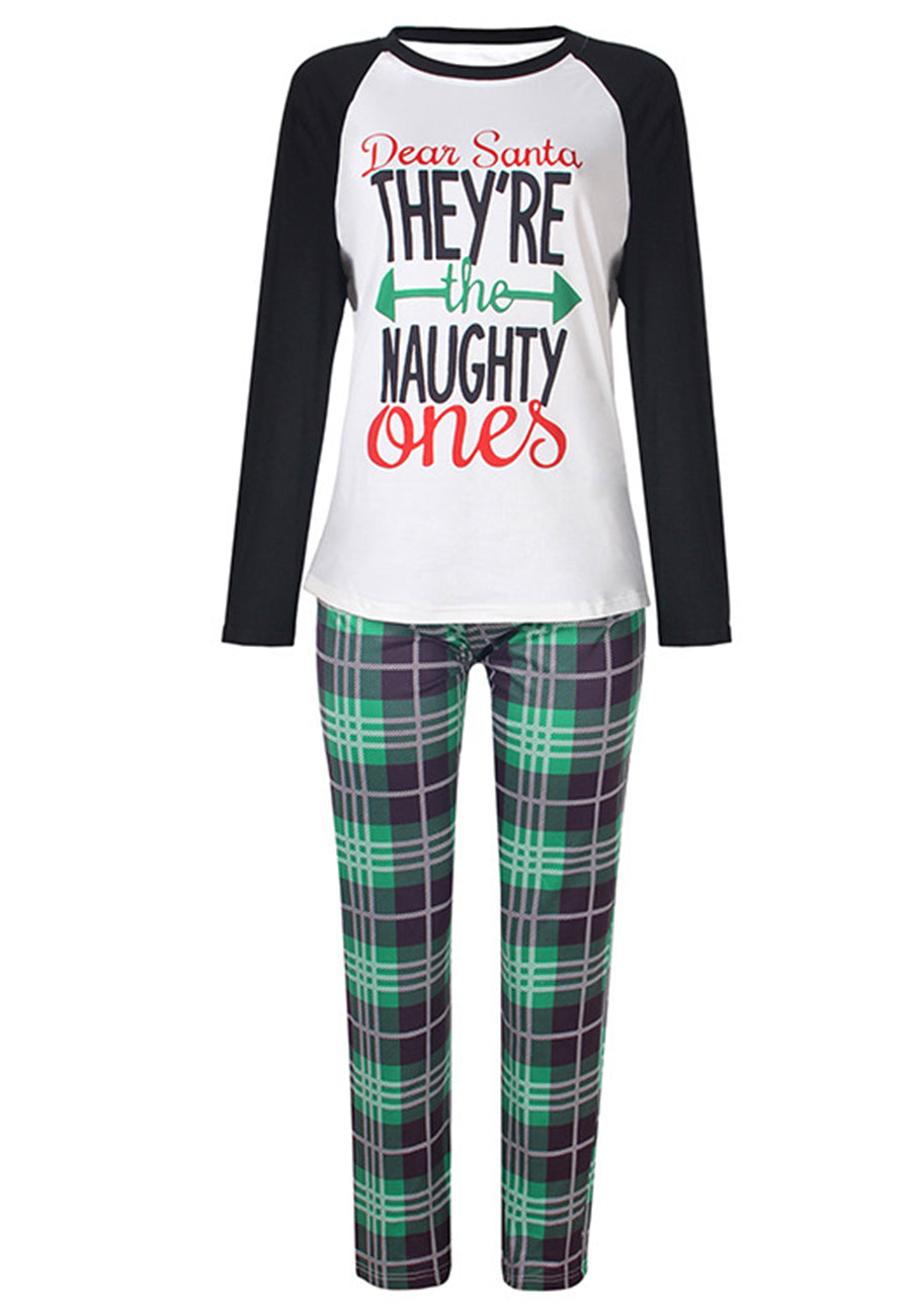 Conjunto de camiseta de béisbol y pantalón a cuadros