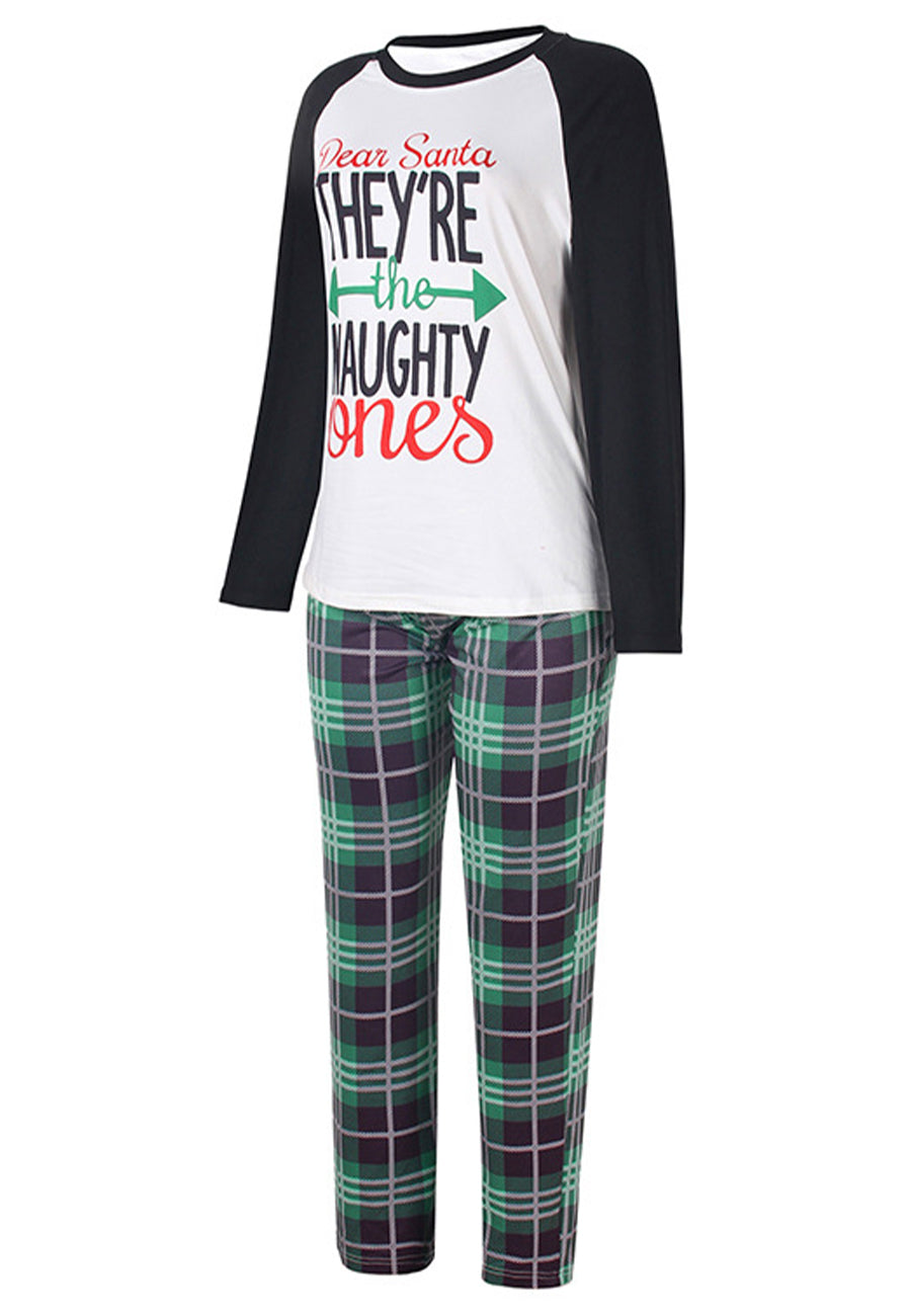 Conjunto de camiseta de béisbol y pantalón a cuadros