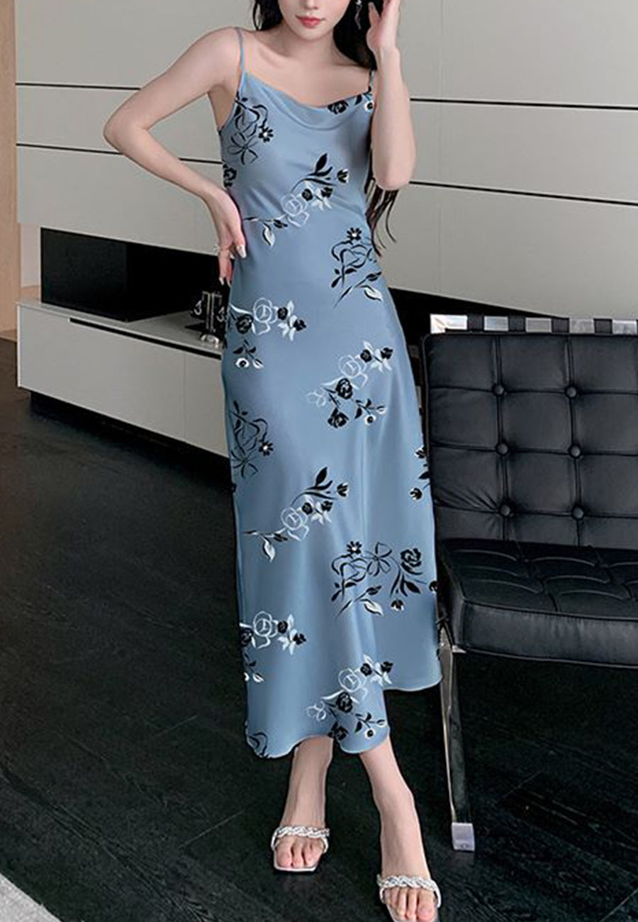 Vestido midi con estampado floral