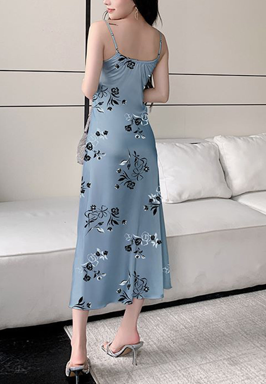 Vestido midi con estampado floral