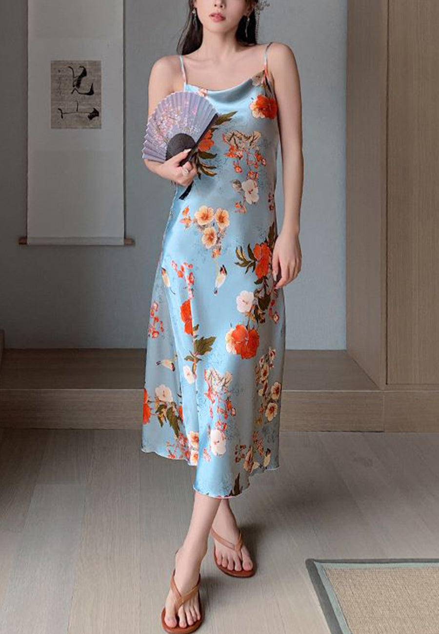 Vestido midi con estampado floral