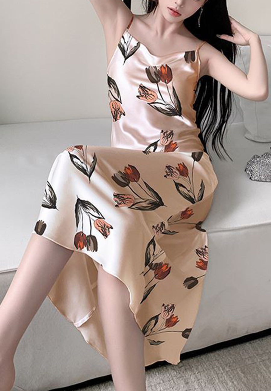 Vestido midi con estampado floral