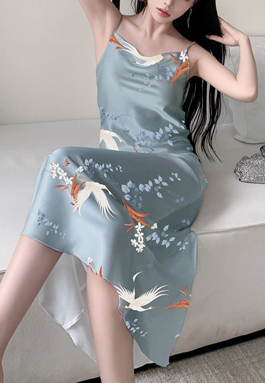 Vestido midi con estampado floral