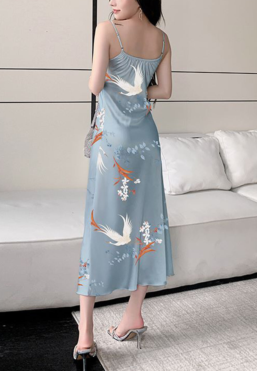 Vestido midi con estampado floral