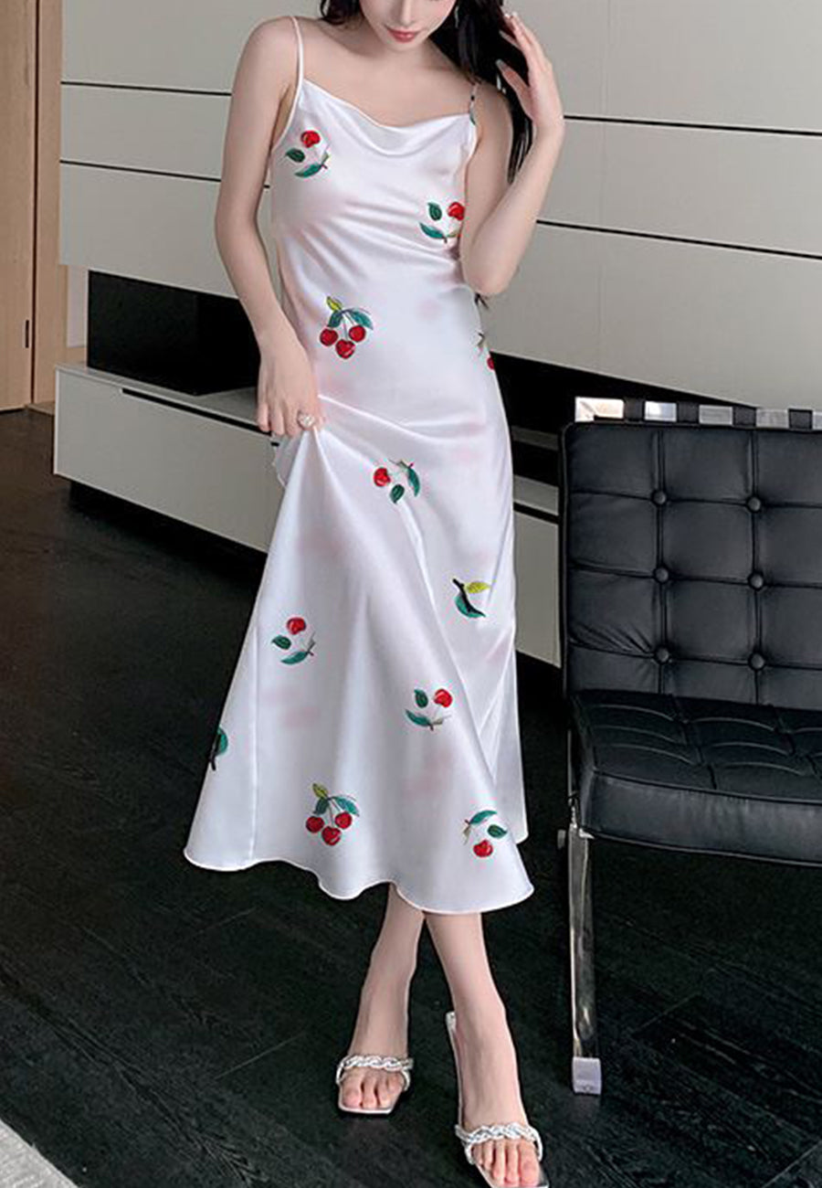 Vestido midi con estampado floral