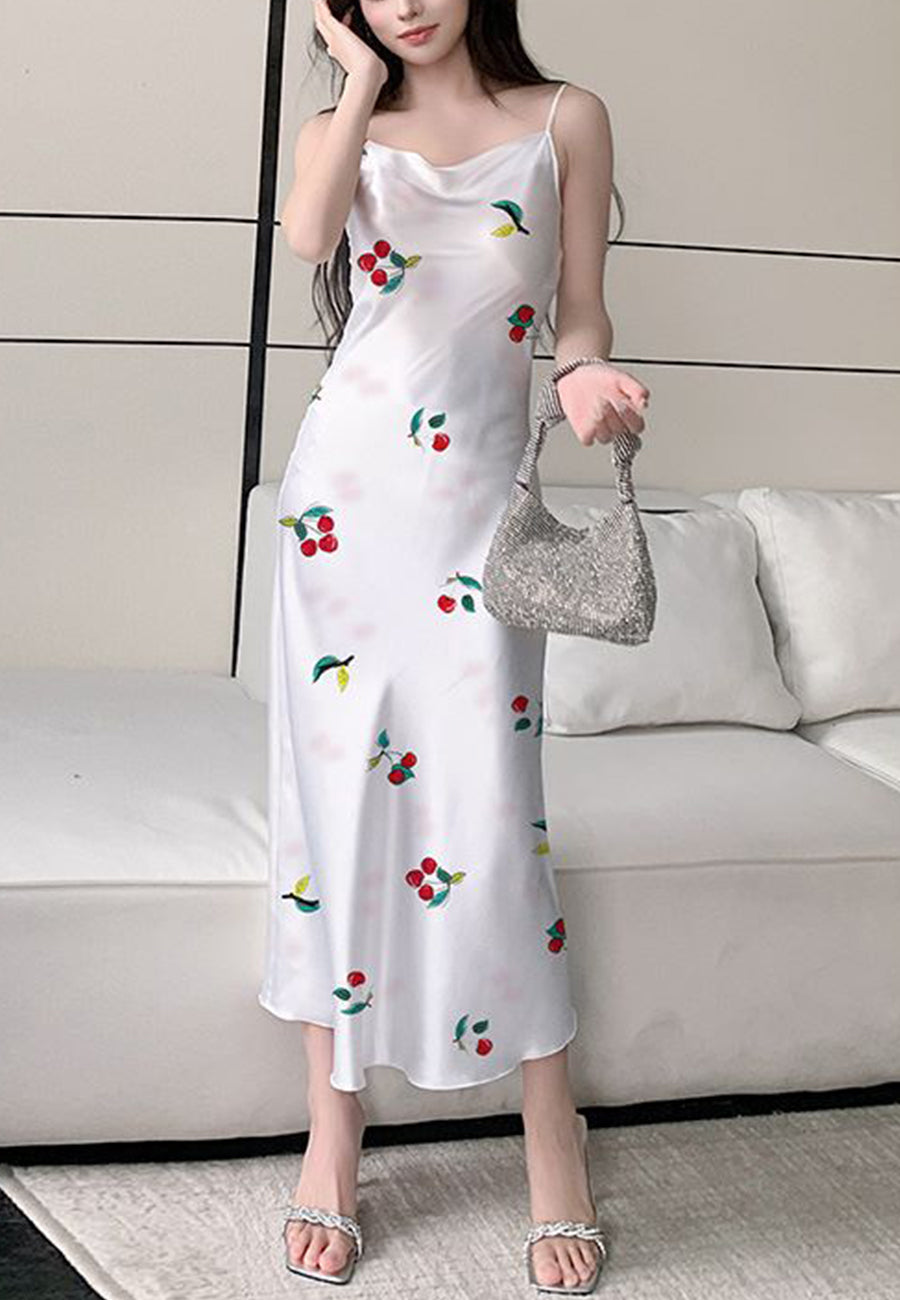 Vestido midi con estampado floral