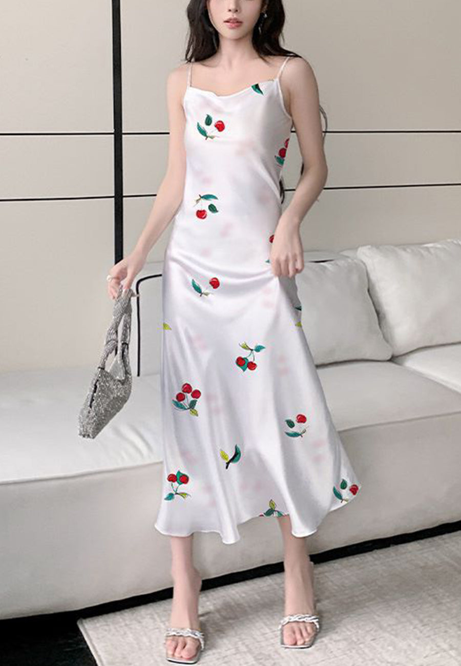 Vestido midi con estampado floral