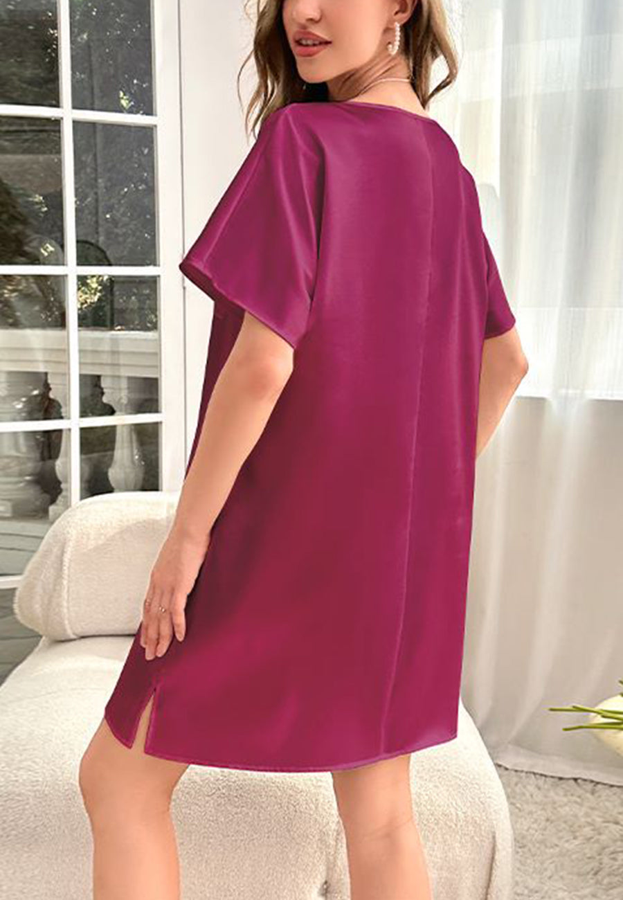 Vestido camisero básico con escote en V