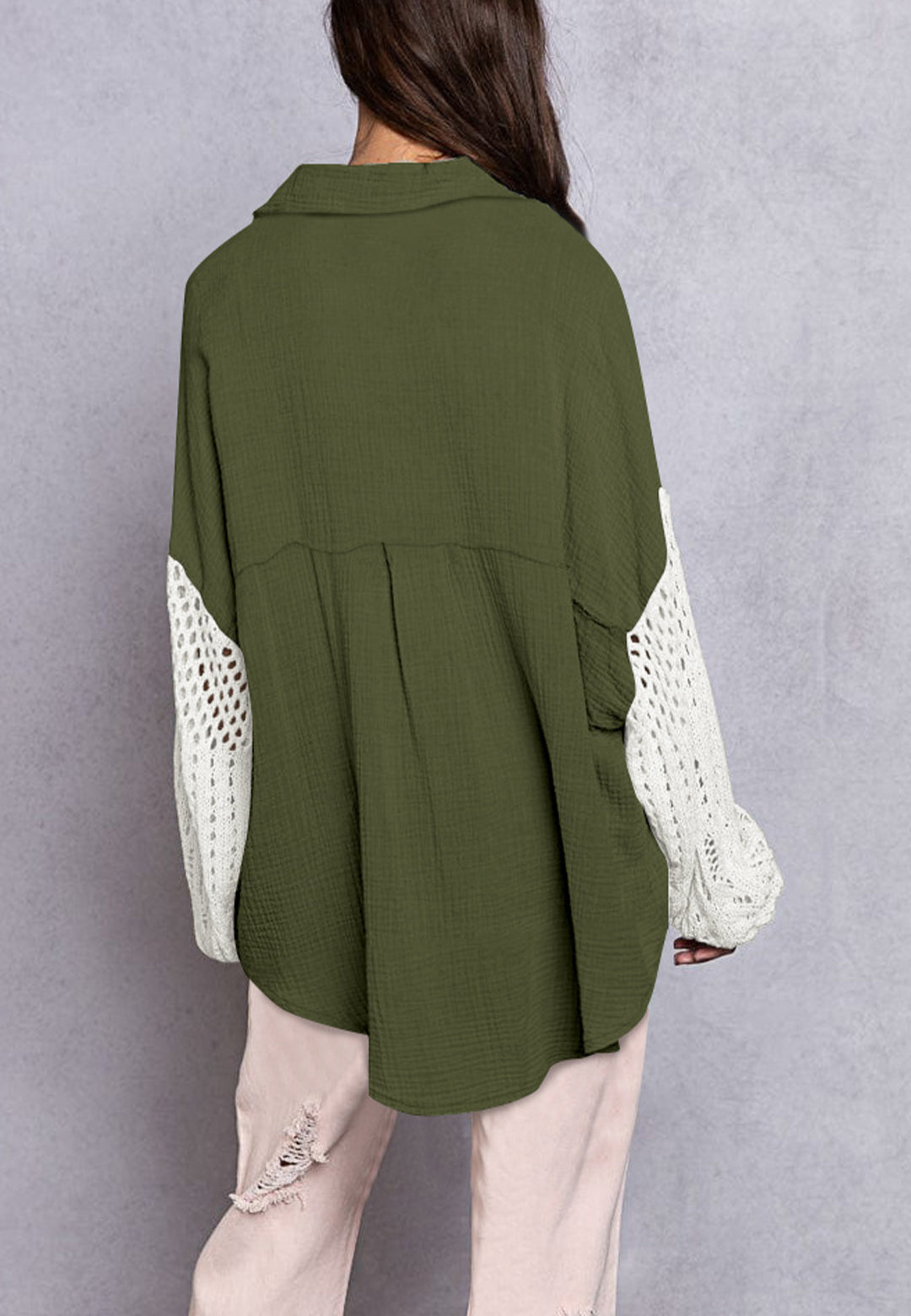 Camisa texturizada con hombros caídos