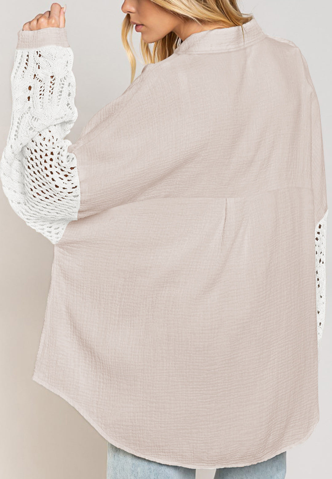 Camisa texturizada con hombros caídos