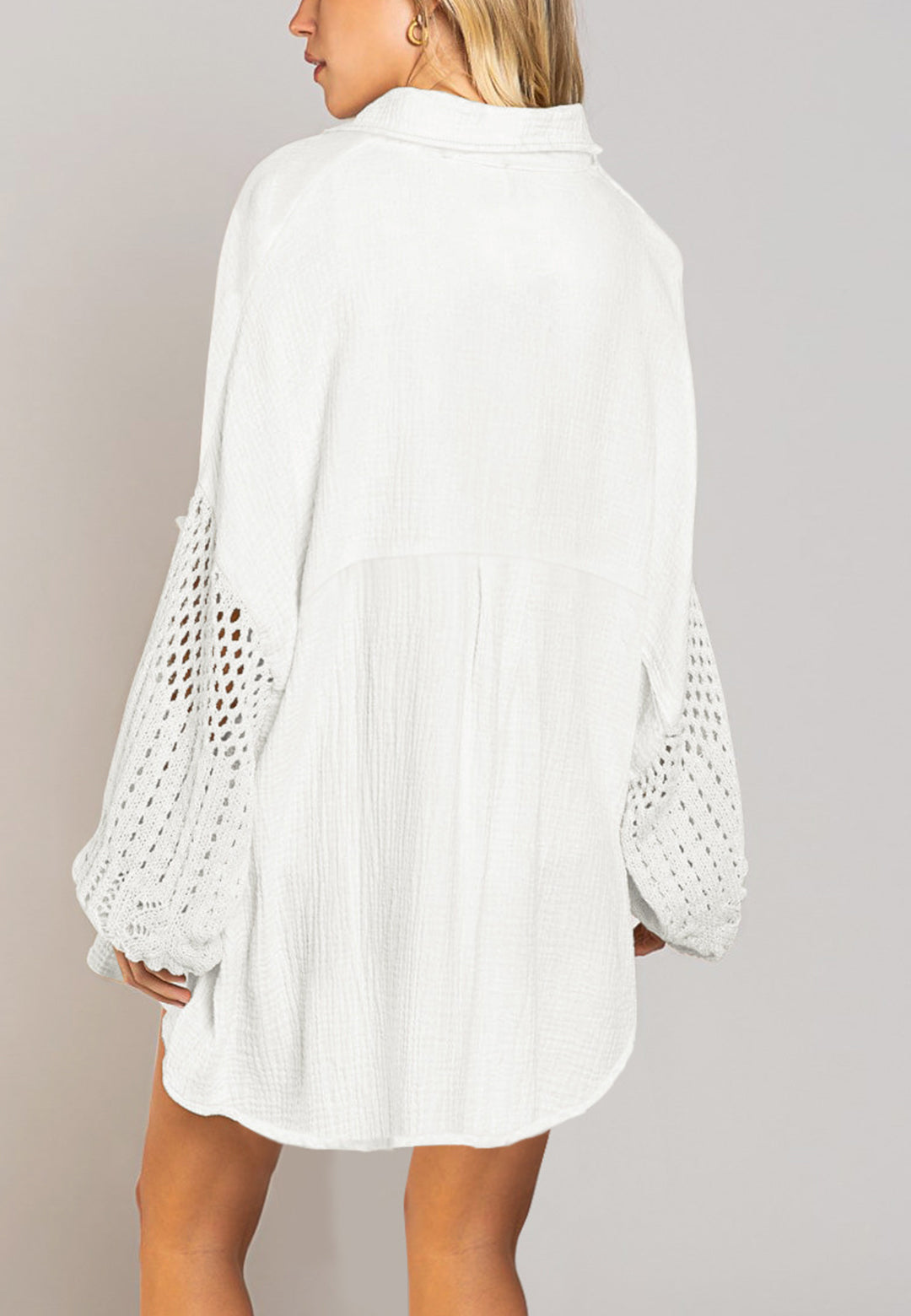 Camisa texturizada con hombros caídos