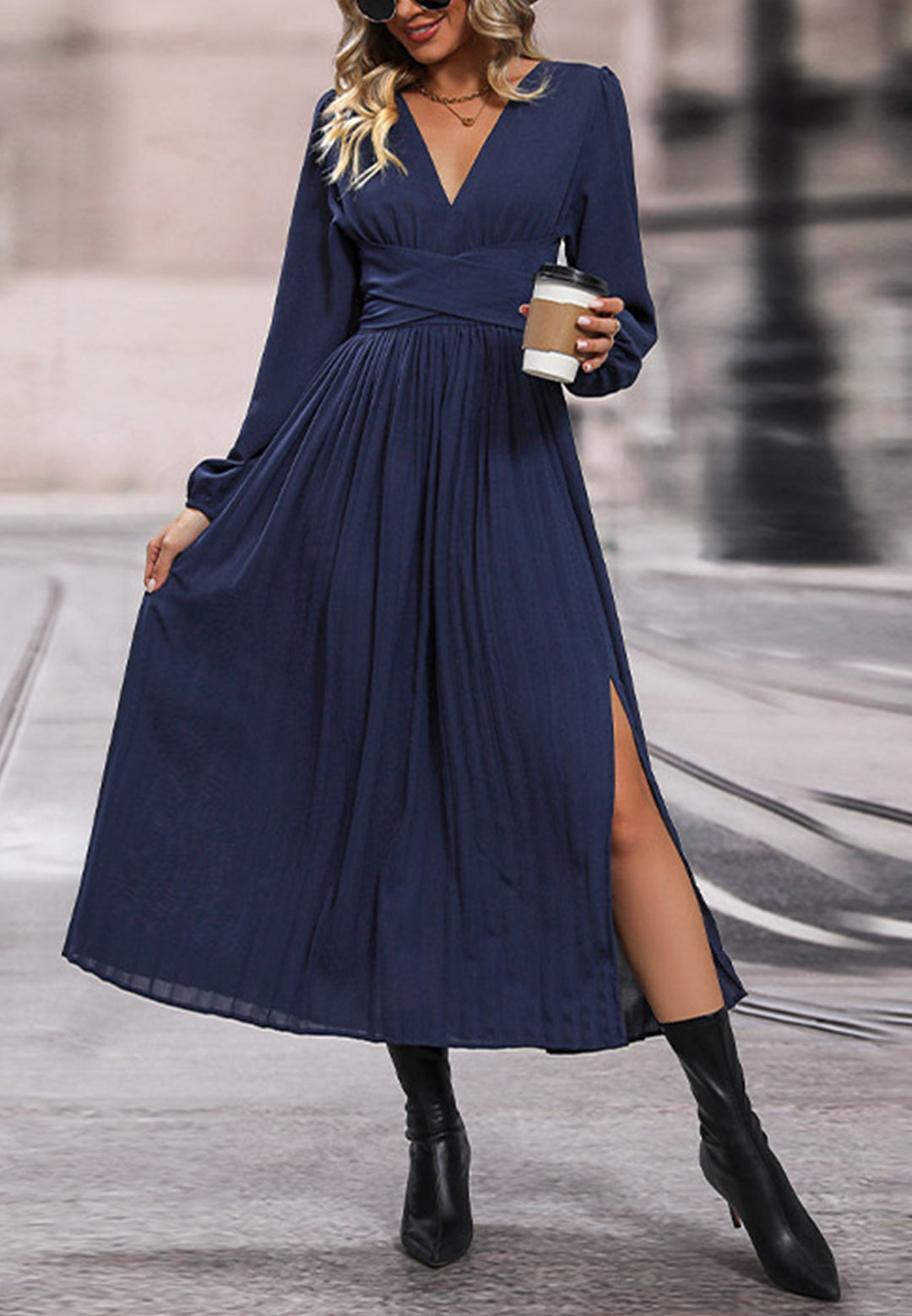 Twist Waist Tie Back Dress