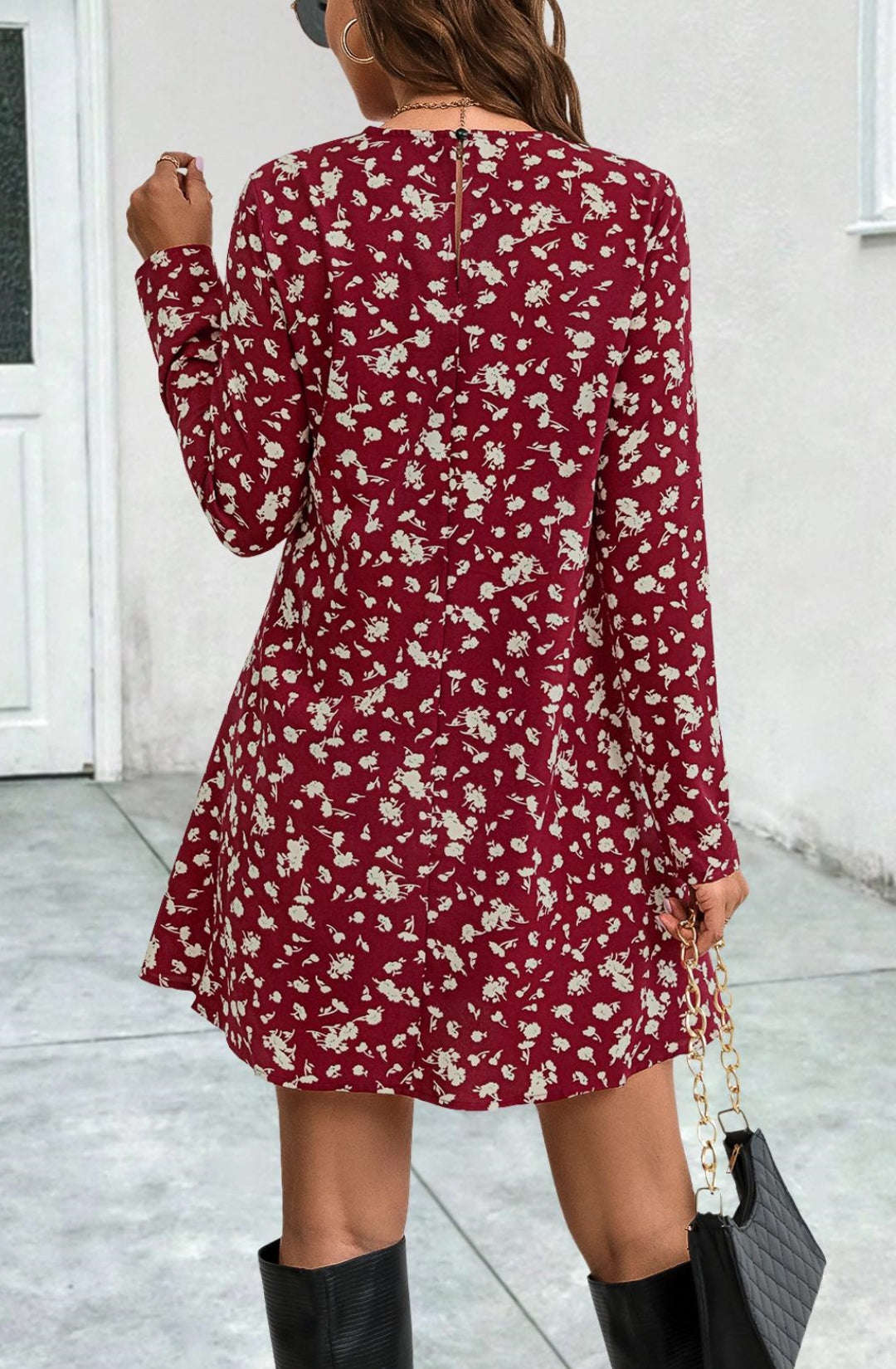 Vestido recto con estampado floral
