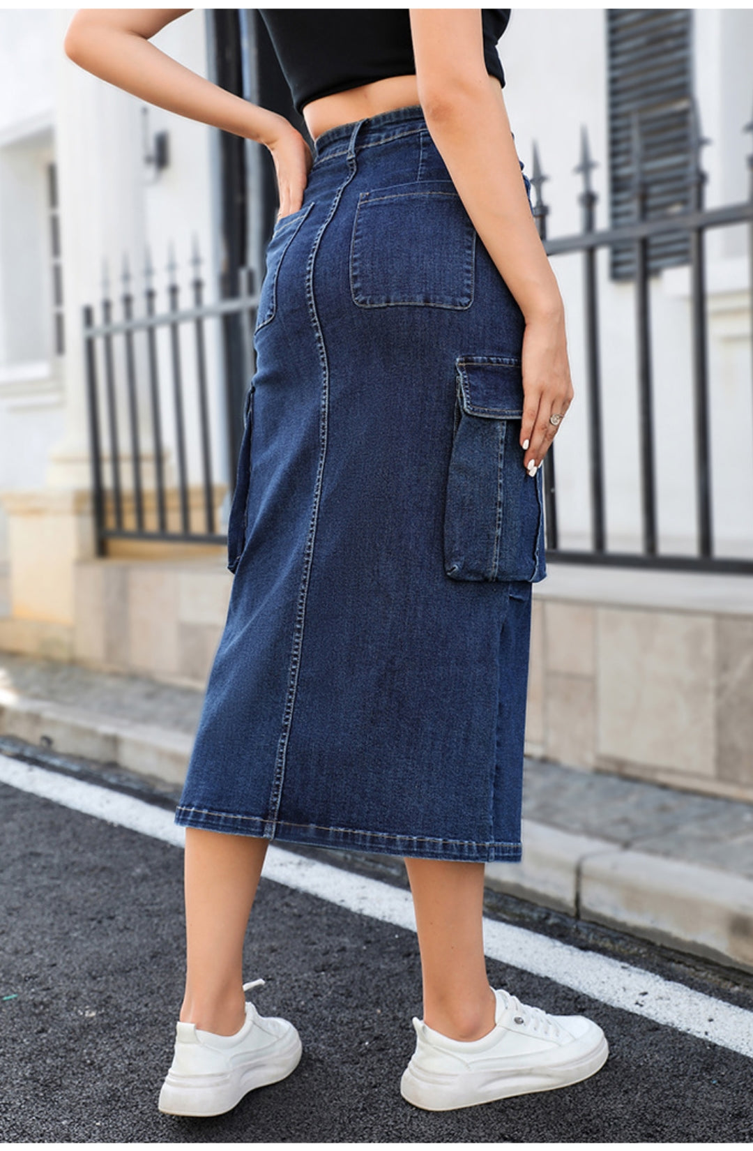 Pocket Detail Cargo Skirt