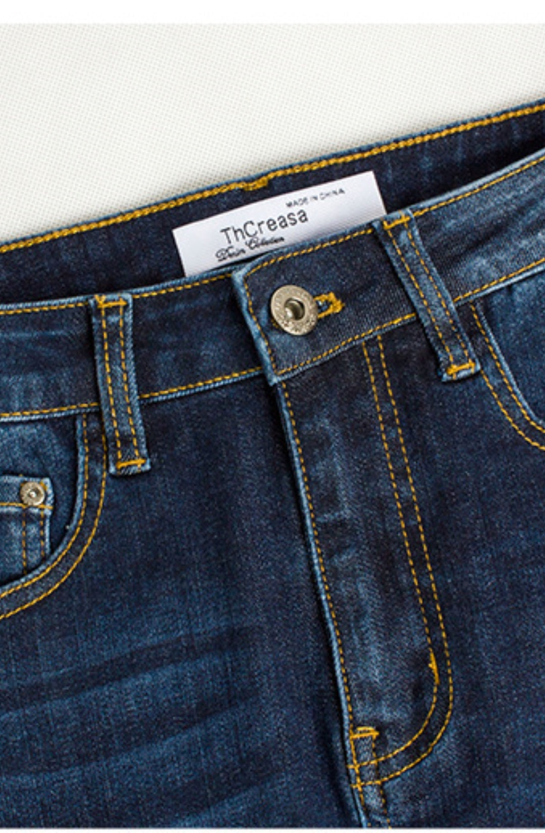 High Waist Distressed Denim Skirt