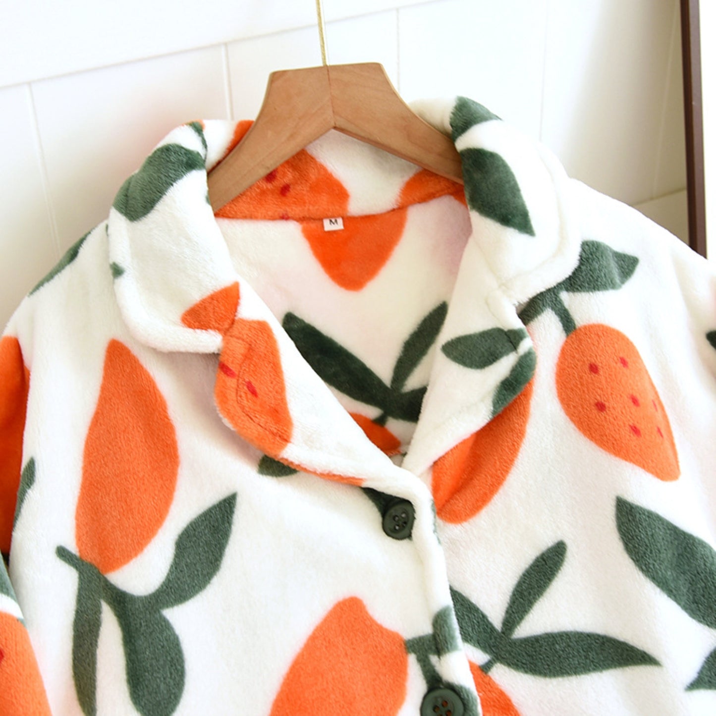 Contrast Fruit Pattern Pajama Coordinates