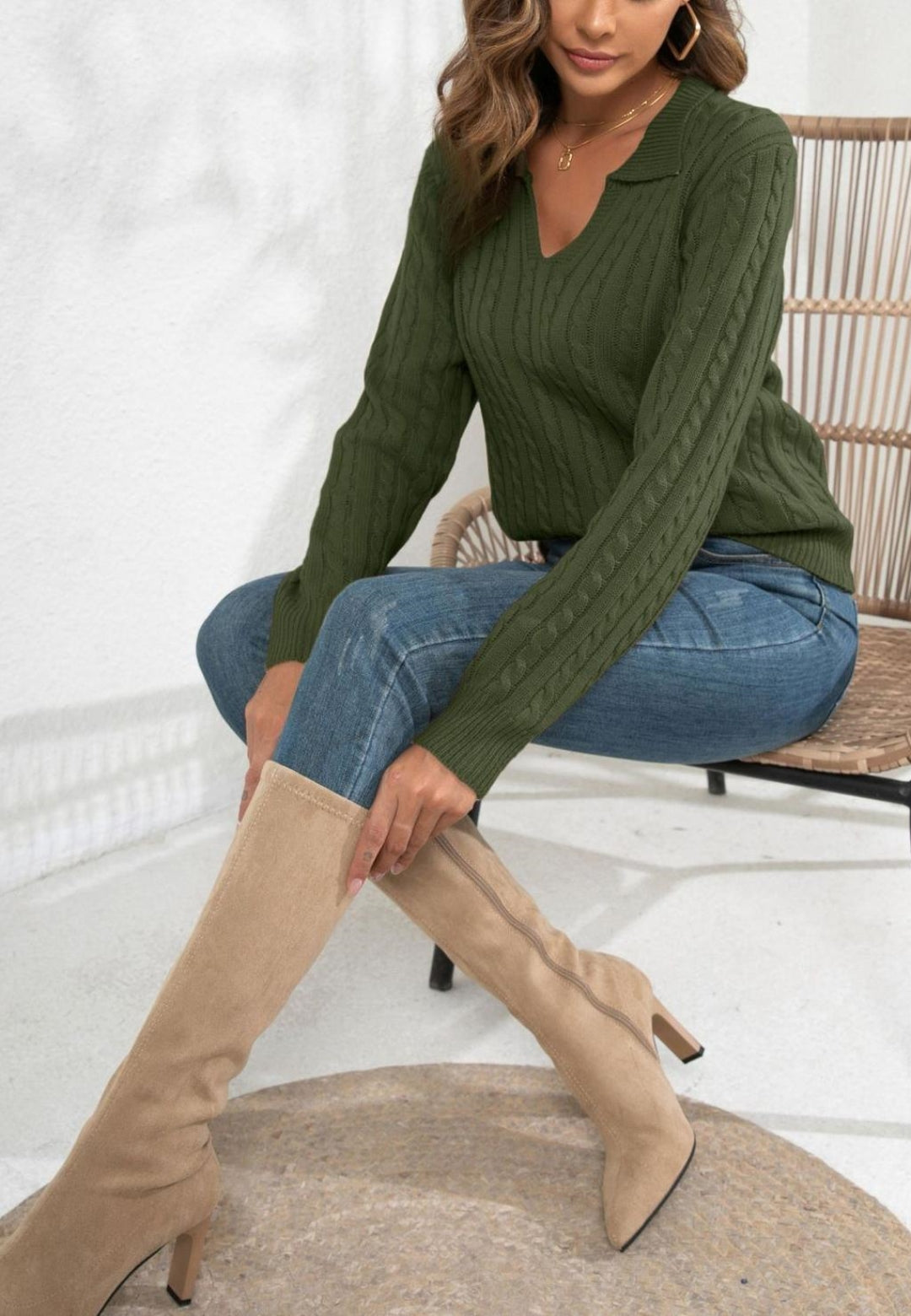 Cable Knit Classic Sweater