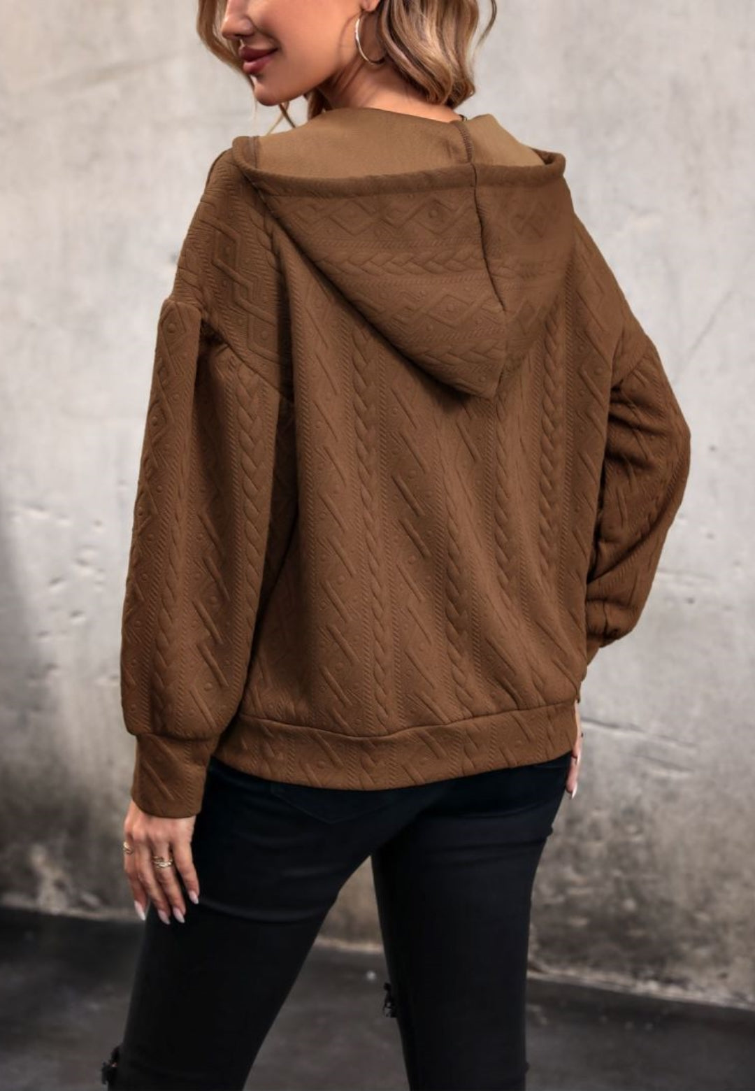 V Neck Hoodie Sweater