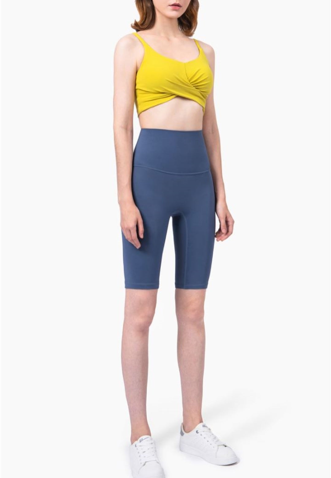 Pantalones cortos básicos de ciclista con cintura alta