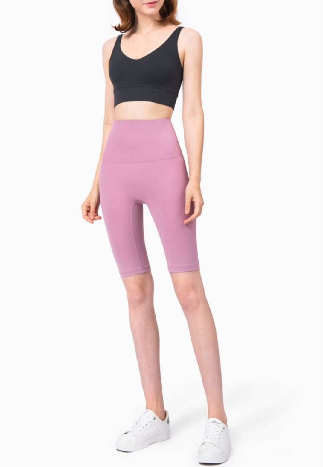 Pantalones cortos básicos de ciclista con cintura alta