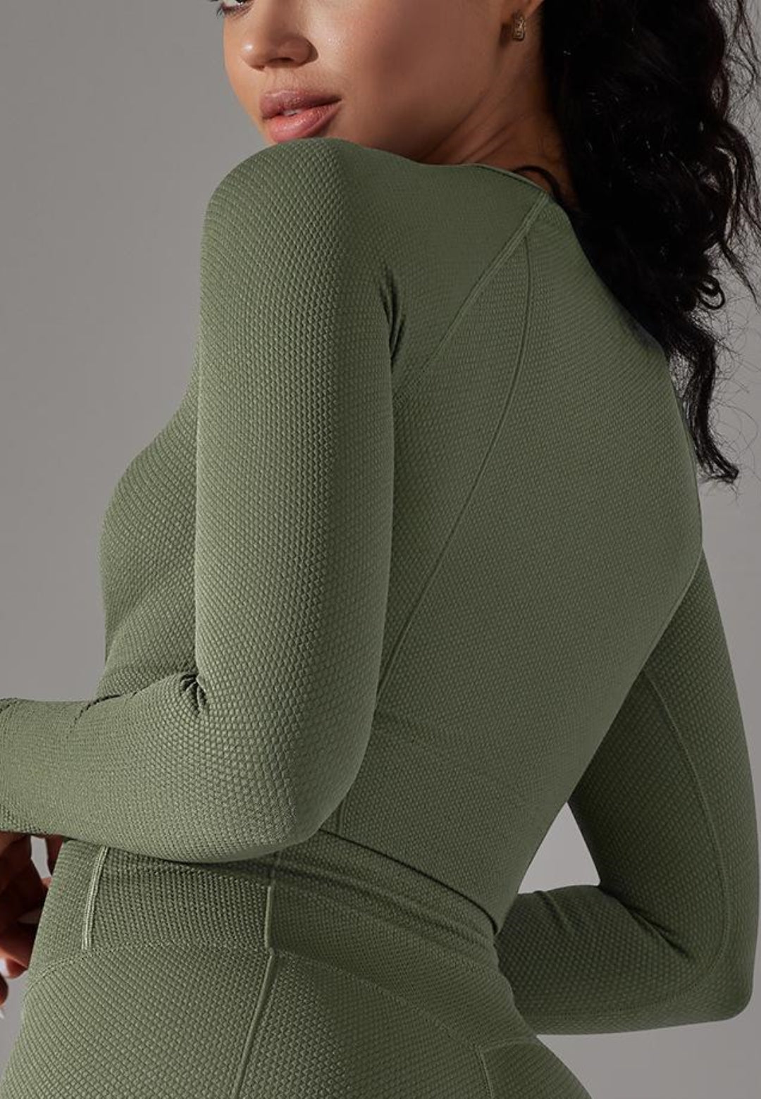 Top deportivo texturizado con escote cuadrado