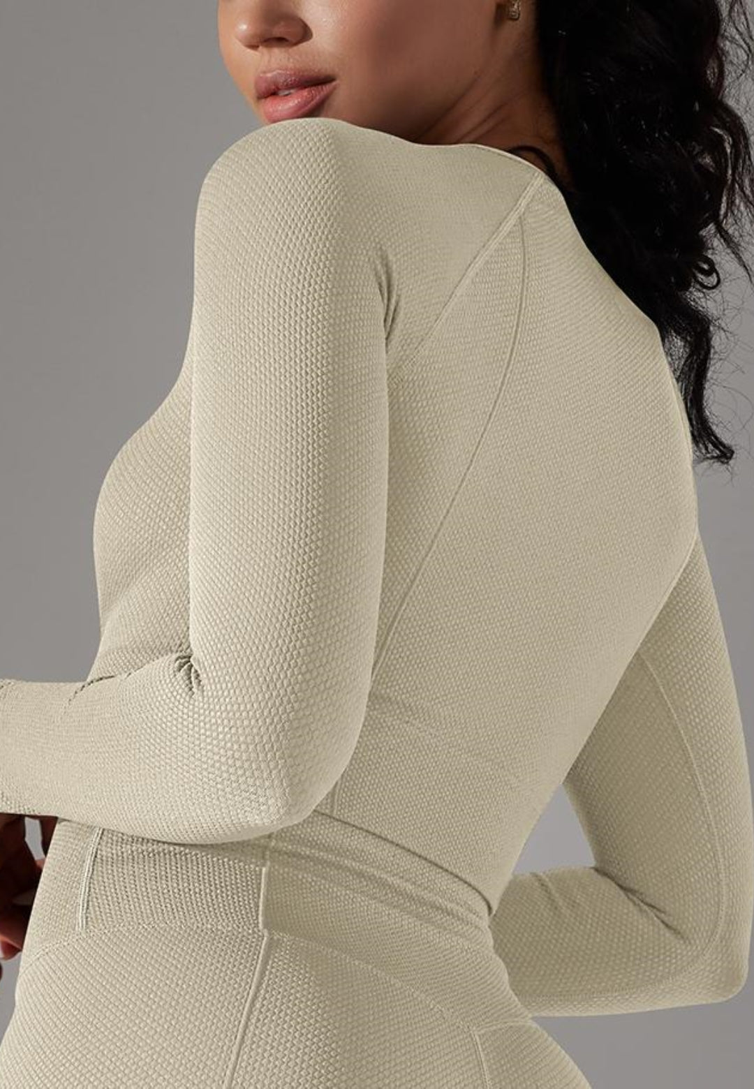 Top deportivo texturizado con escote cuadrado