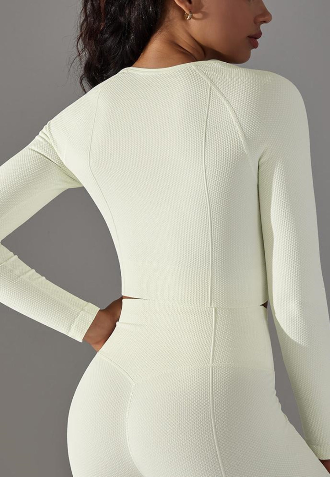 Top deportivo texturizado con escote cuadrado