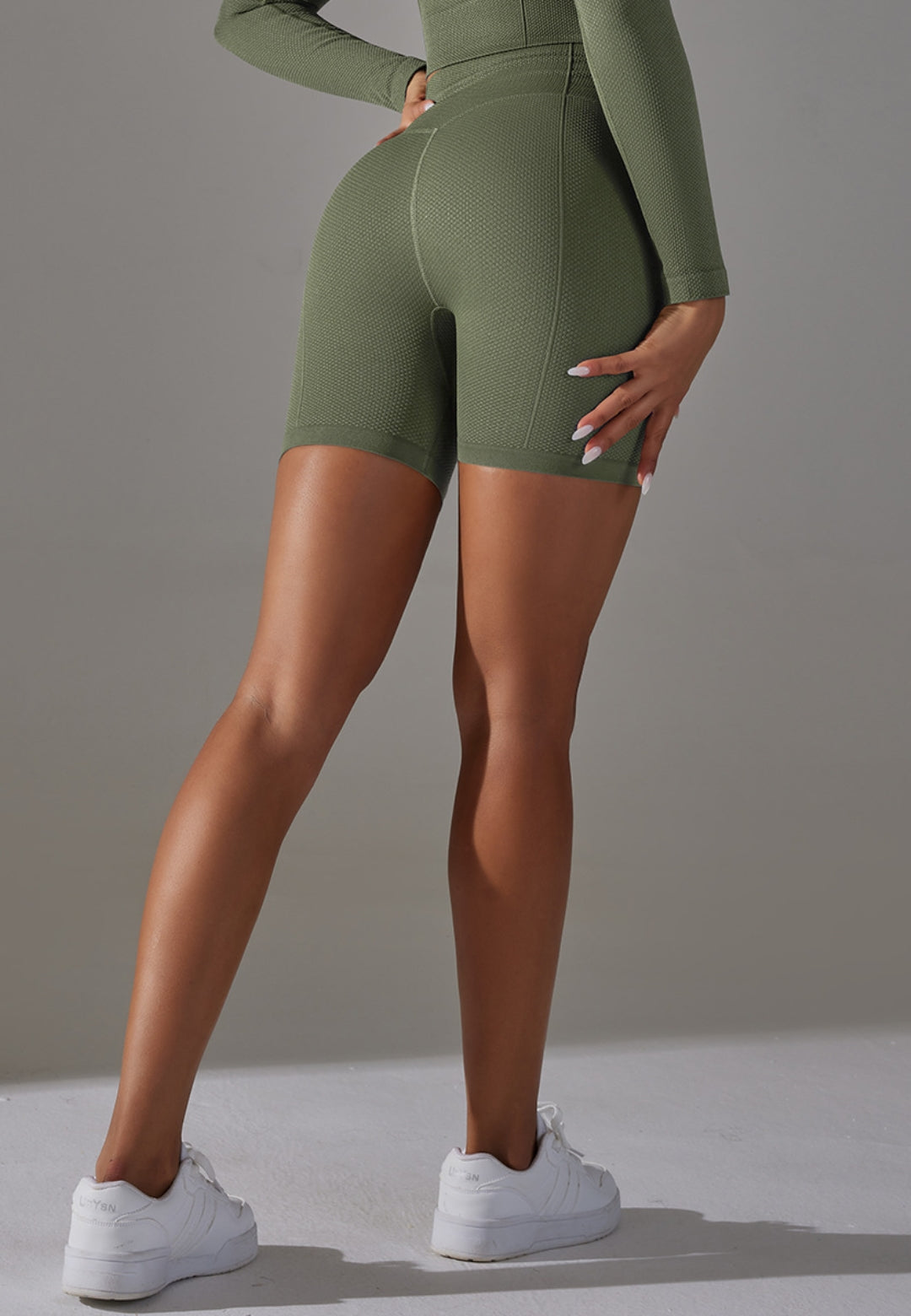 Pantalones cortos de ciclista con textura de color sólido