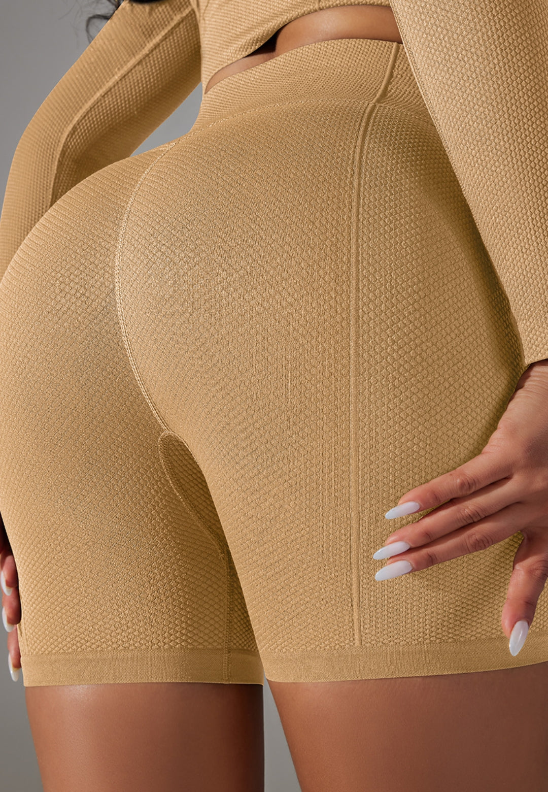 Pantalones cortos de ciclista con textura de color sólido