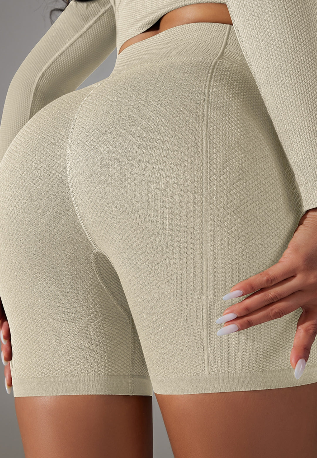 Pantalones cortos de ciclista con textura de color sólido