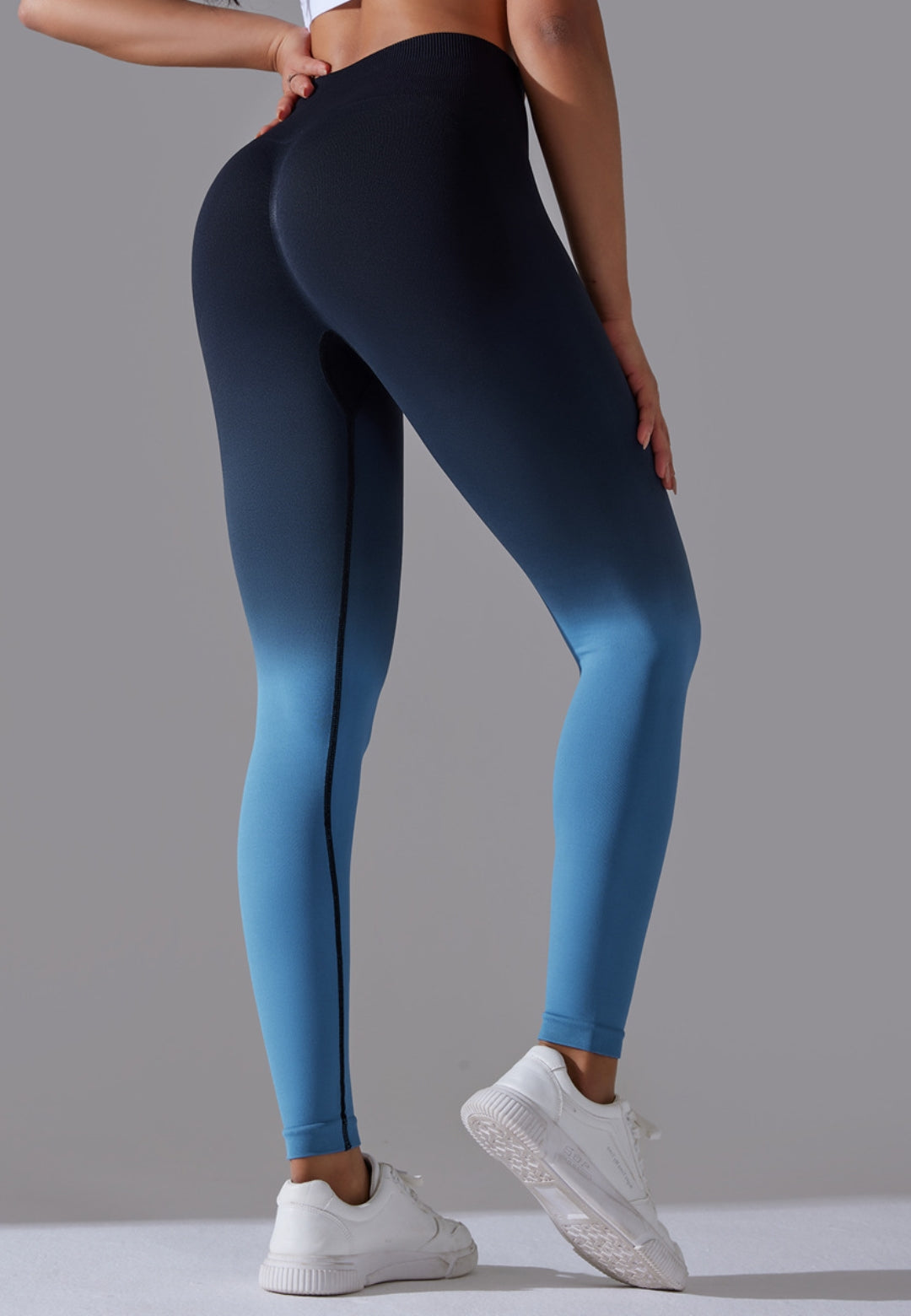 Leggings con cintura alta y efecto ombré