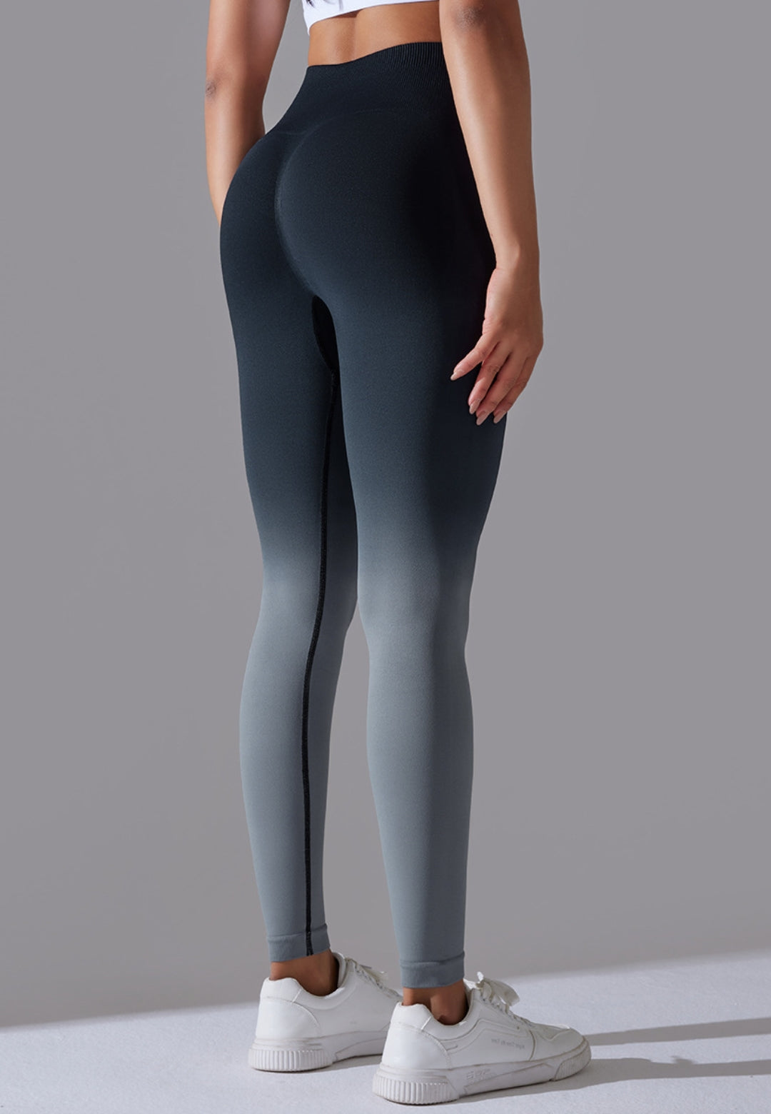 Leggings con cintura alta y efecto ombré