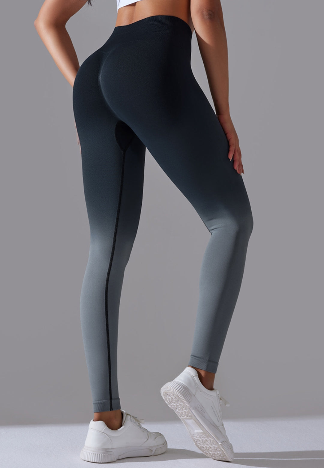 Leggings con cintura alta y efecto ombré