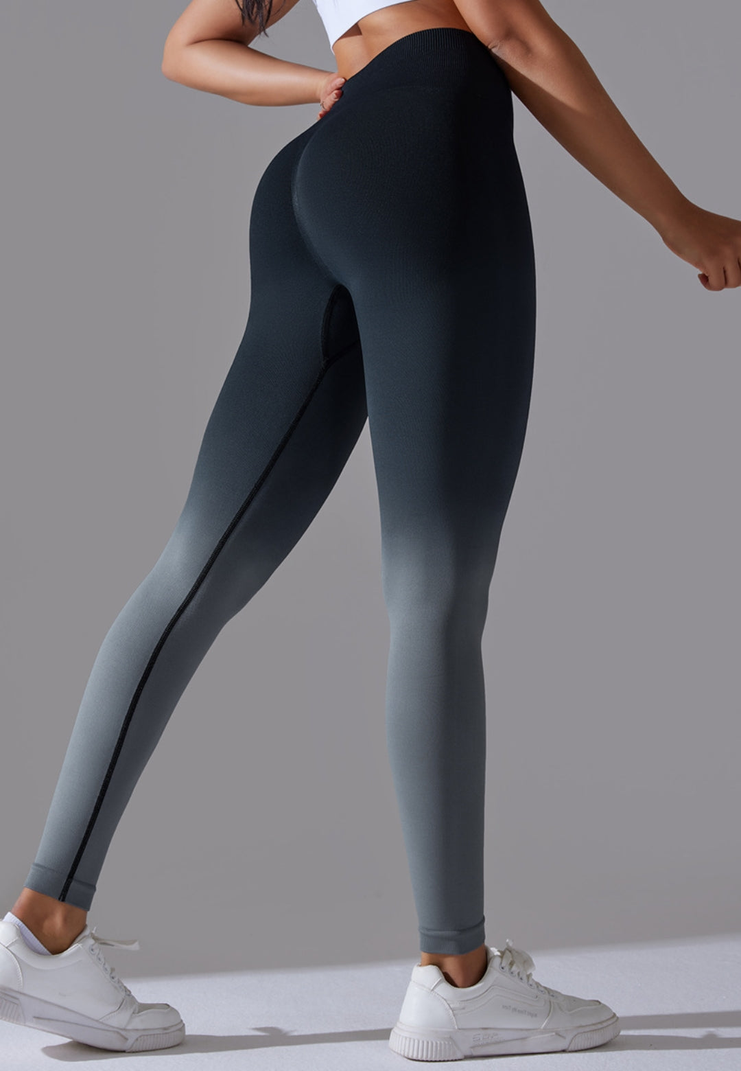 Leggings con cintura alta y efecto ombré
