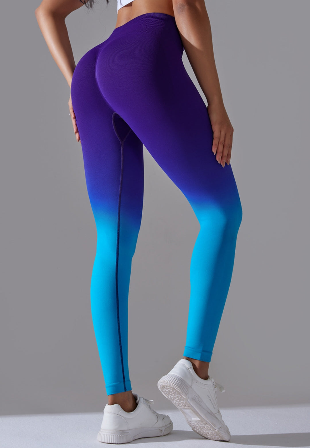 Leggings con cintura alta y efecto ombré