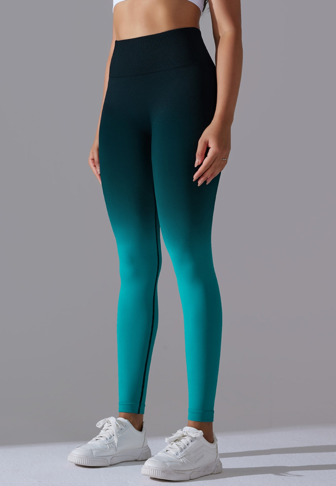Leggings con cintura alta y efecto ombré