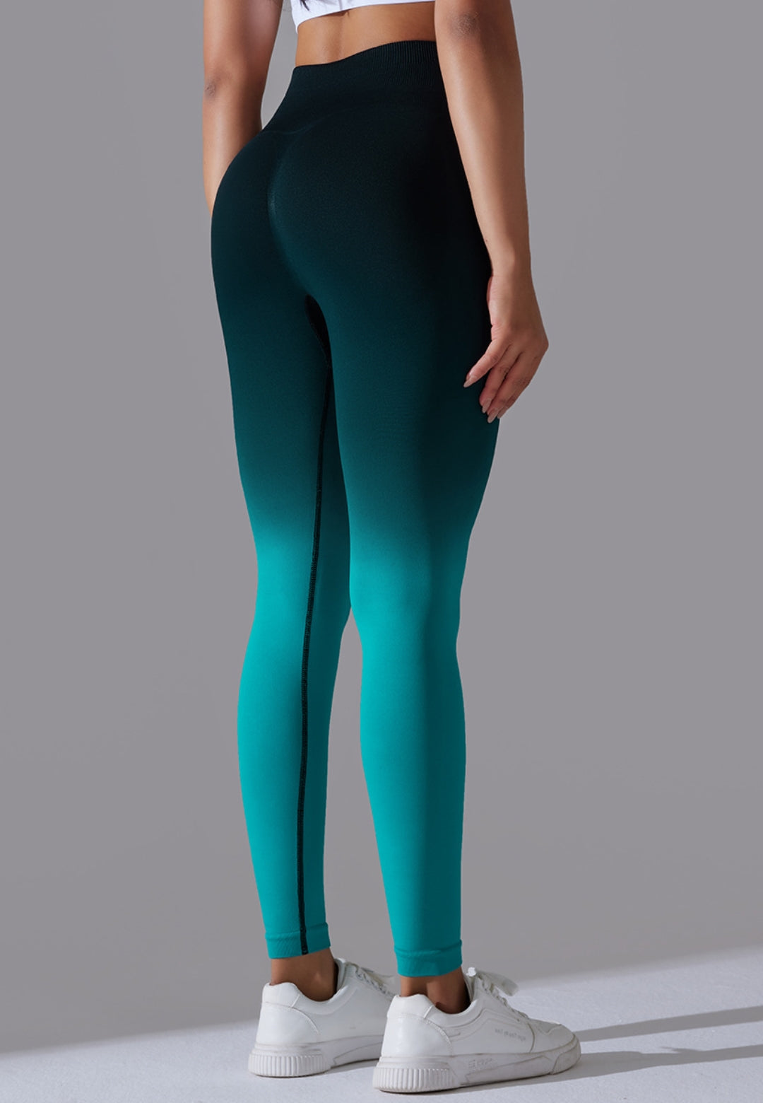 Leggings con cintura alta y efecto ombré