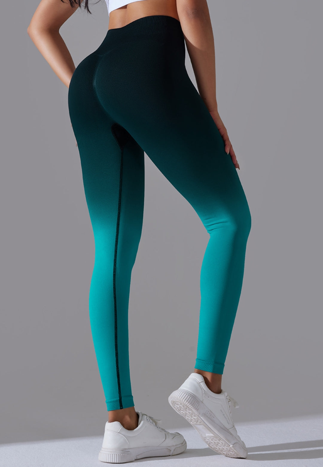 Leggings con cintura alta y efecto ombré