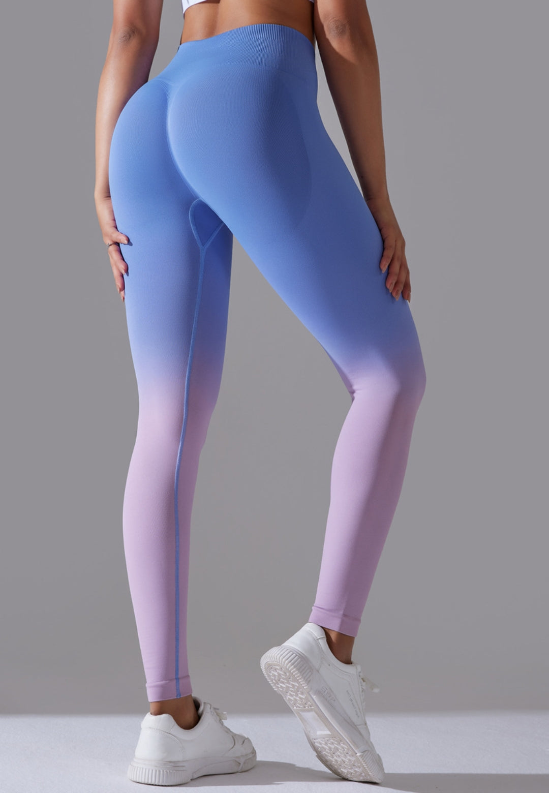 Leggings con cintura alta y efecto ombré