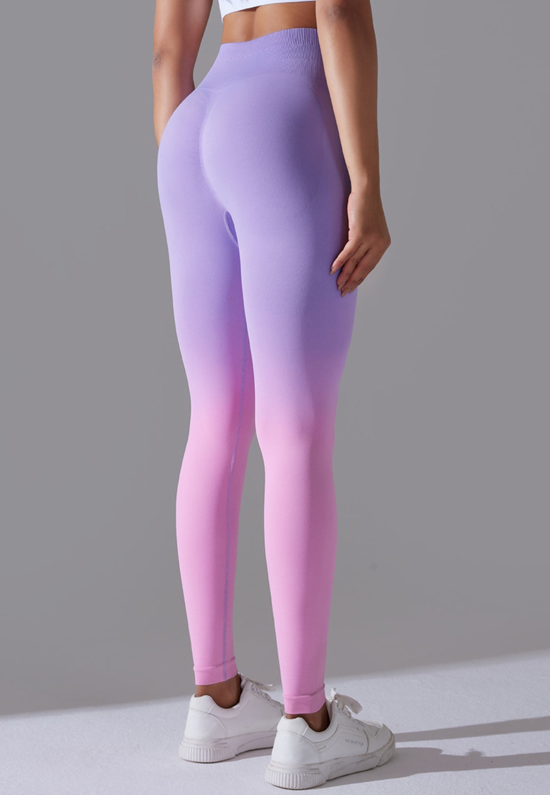 Leggings con cintura alta y efecto ombré
