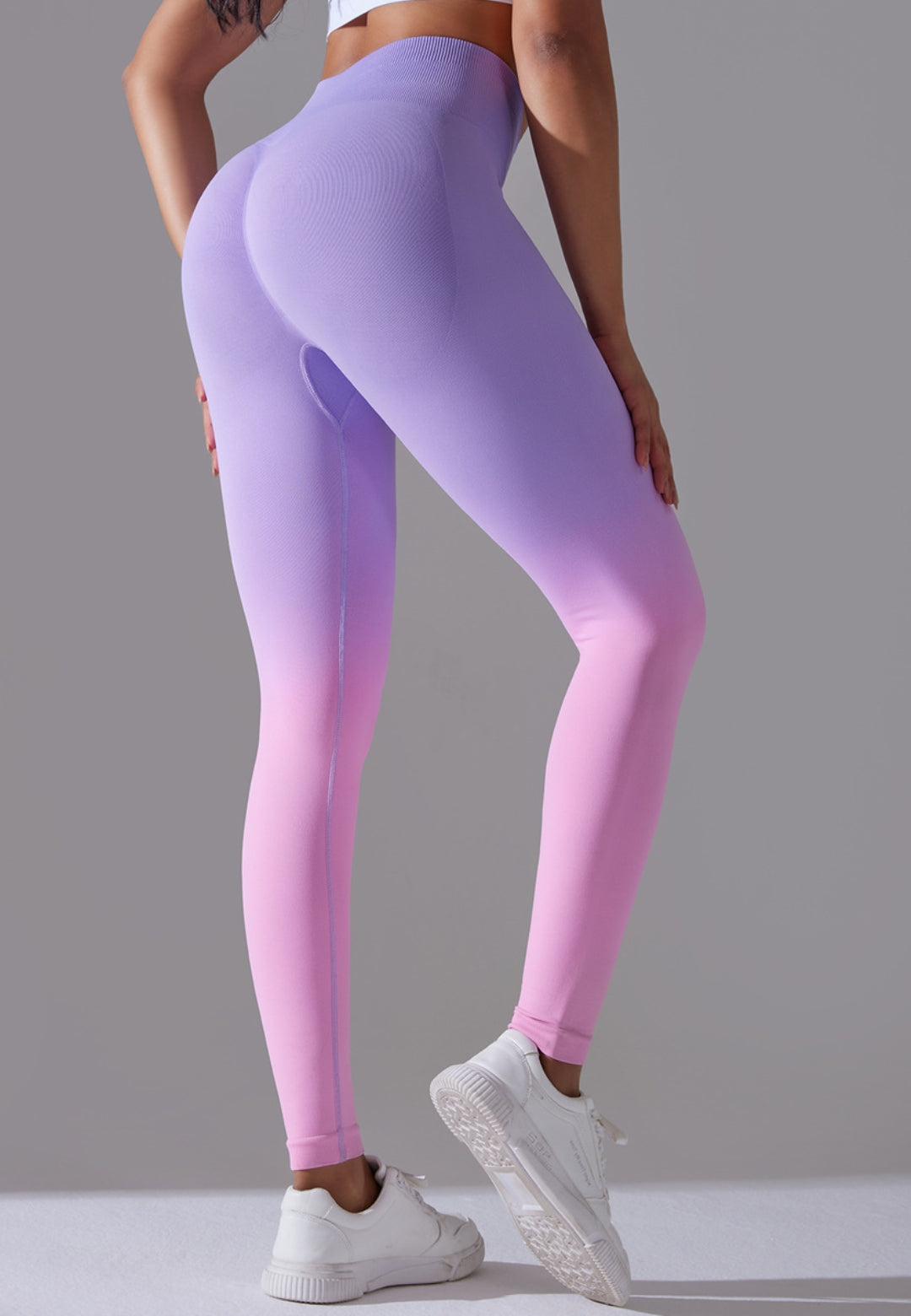 Leggings con cintura alta y efecto ombré