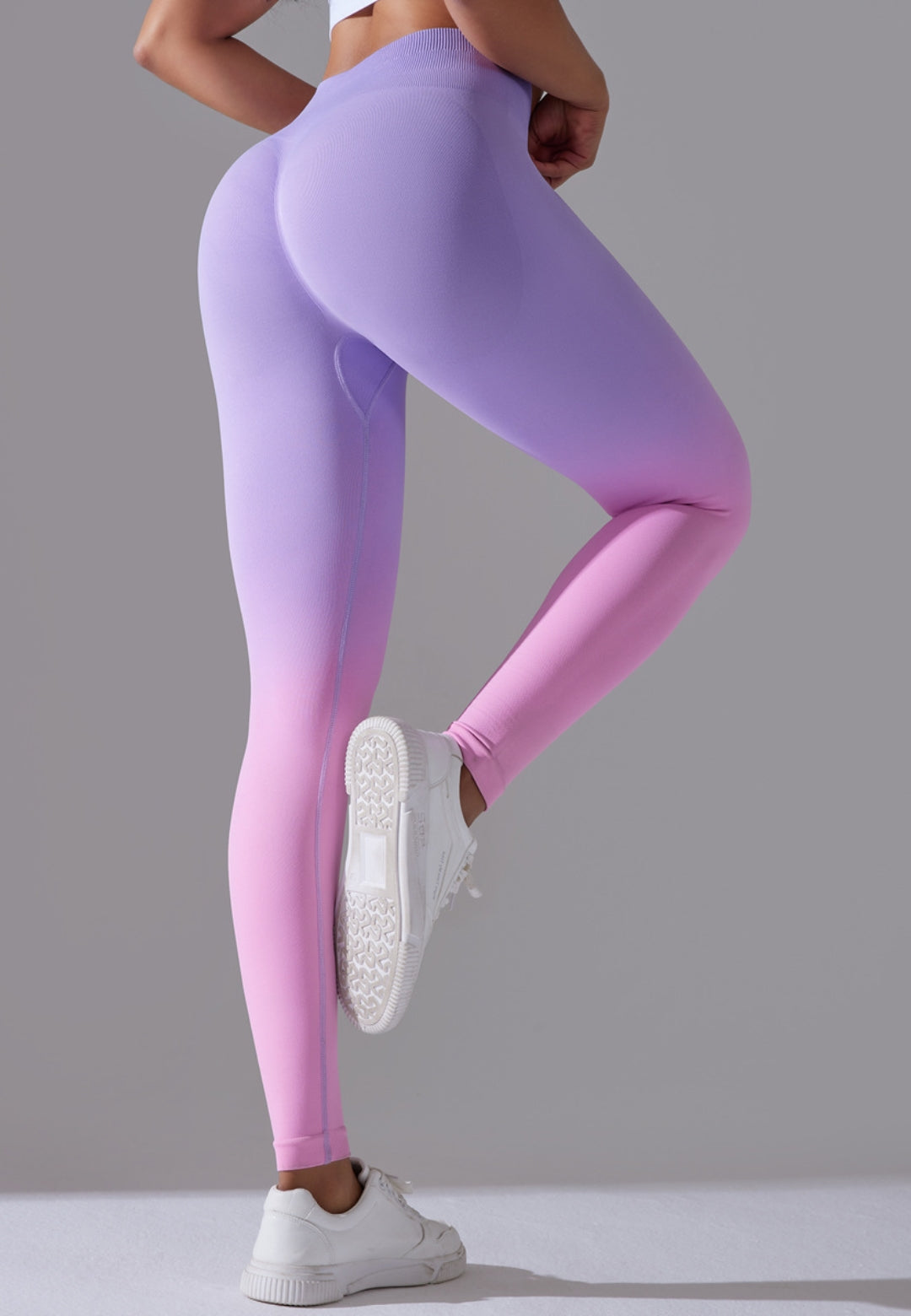Leggings con cintura alta y efecto ombré