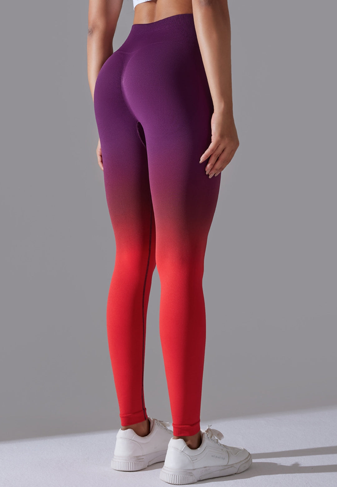 Leggings con cintura alta y efecto ombré