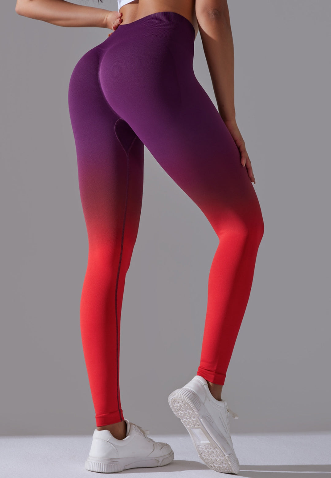 Leggings con cintura alta y efecto ombré