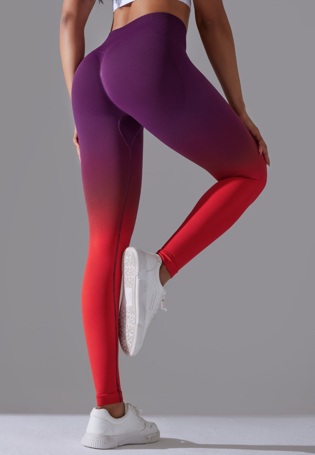 Leggings con cintura alta y efecto ombré